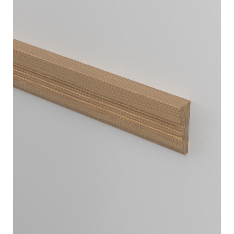 3 1/4" Profile Wood Chair Rail with Ribbed Insert