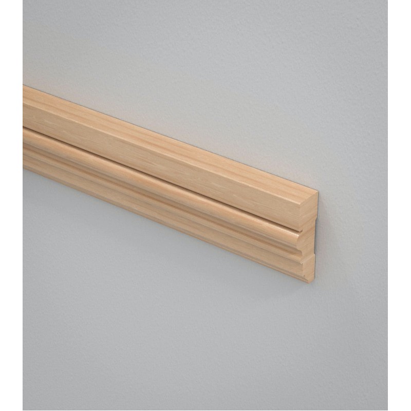 3 1/4" Profile Wood Chair Rail with Curved Insert