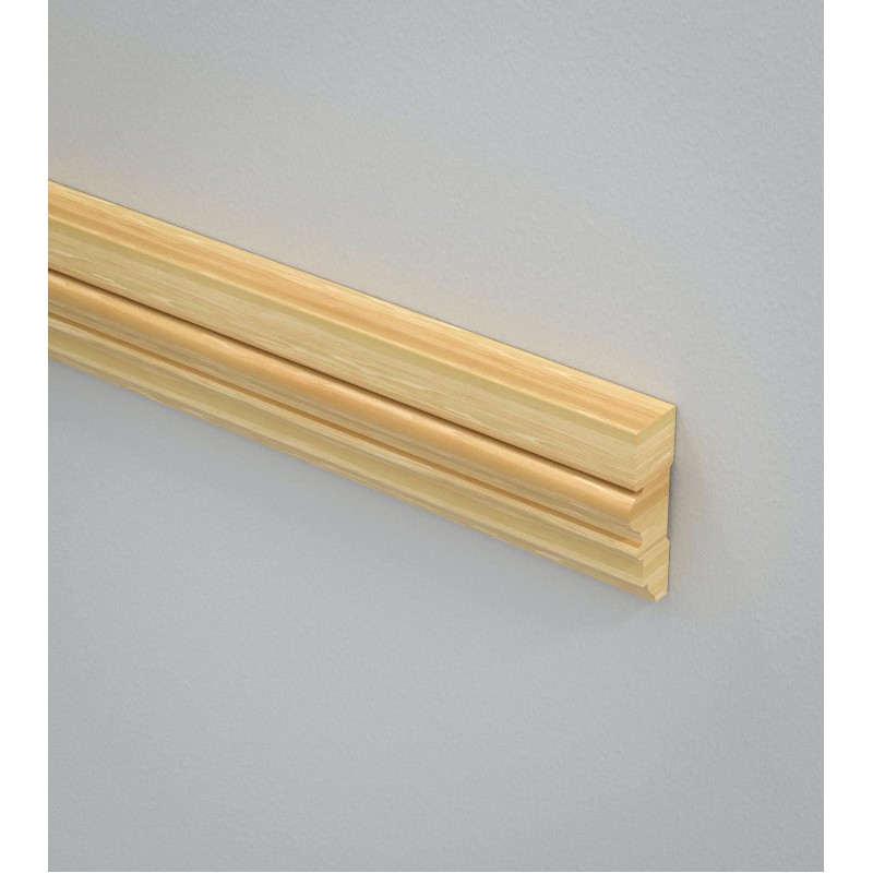 3 1/4" Profile Wood Chair Rail with Curved Insert