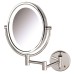 8" x 10" 5X-1X Lighted Wall-Mounted Mirror – Oval, 360° Swivel, Chrome Finish