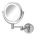 Jerdon 8.5" LED Lighted Wall Mount Mirror – 8X/1X Magnification with Motion Sensor (Chrome/Nickel)