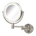 Jerdon 8.5" LED Lighted Wall Mount Mirror – 8X/1X Magnification with Motion Sensor (Chrome/Nickel)