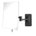 6.5" x 8.75" Wall-Mounted Mirror – 5X Magnification, 360° Swivel, Chrome/Nickel/Black