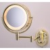 8" 5X-1X Lighted Wall-Mounted Mirror – 360° Swivel, Extendable Arm, Multiple Finishes