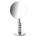 7.5" 5X Table Mirror with Steuben Crystal Pedestal – Chrome Finish, 180° Tilt SN7504C