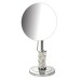 7.5" 5X Table Mirror with Steuben Crystal Pedestal – Chrome Finish, 180° Tilt