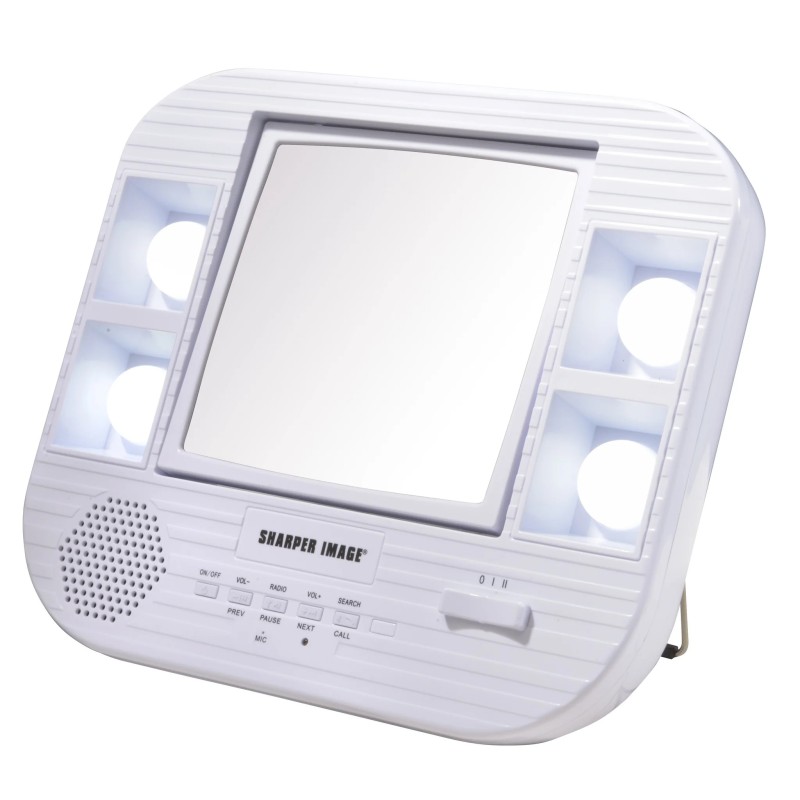 Sharper Image LED Lighted Mirror with Bluetooth & 5X Magnification