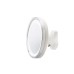 9.75" 5X LED Lighted Wall-Mounted Mirror – Direct Wire, 360° Swivel, White with Chrome Trim