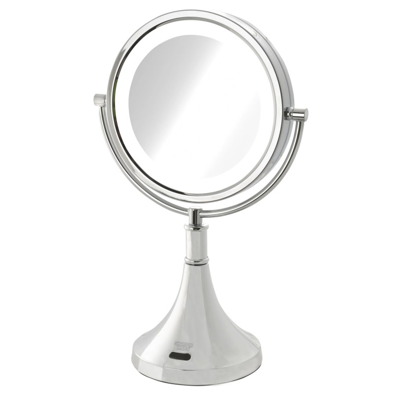 Jerdon 8.5" LED Lighted Vanity Mirror – 8X/1X Magnification with Motion Sensor (Chrome/Nickel)
