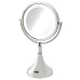 Jerdon 8.5" LED Lighted Vanity Mirror – 8X/1X Magnification with Motion Sensor (Chrome/Nickel)