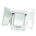 5X-1X Trifold Vanity Mirror – Euro Design, Adjustable Side Panels with Lighting & AC Outlet