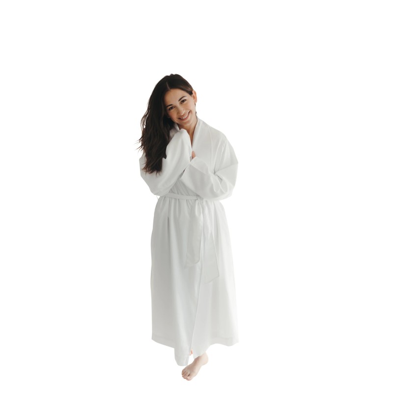 White Twill Double Layer Robe