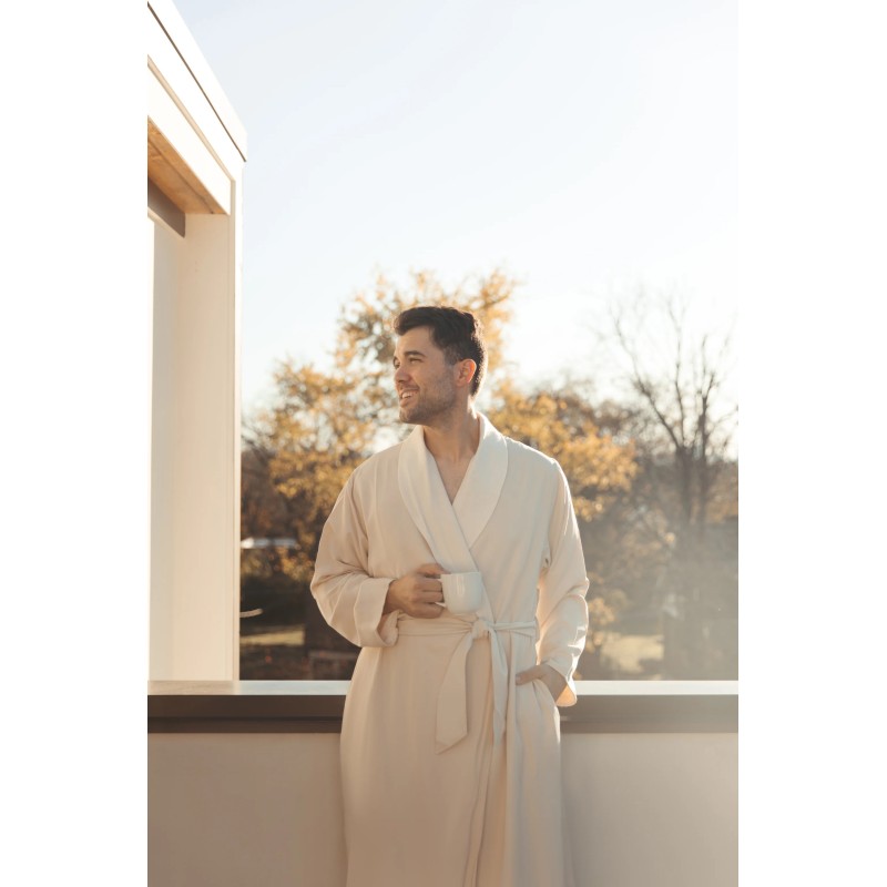 Natural Twill Double Layer Robe