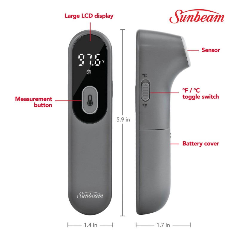 Non-Contact Forehead Thermometer with Rapid Read Technology