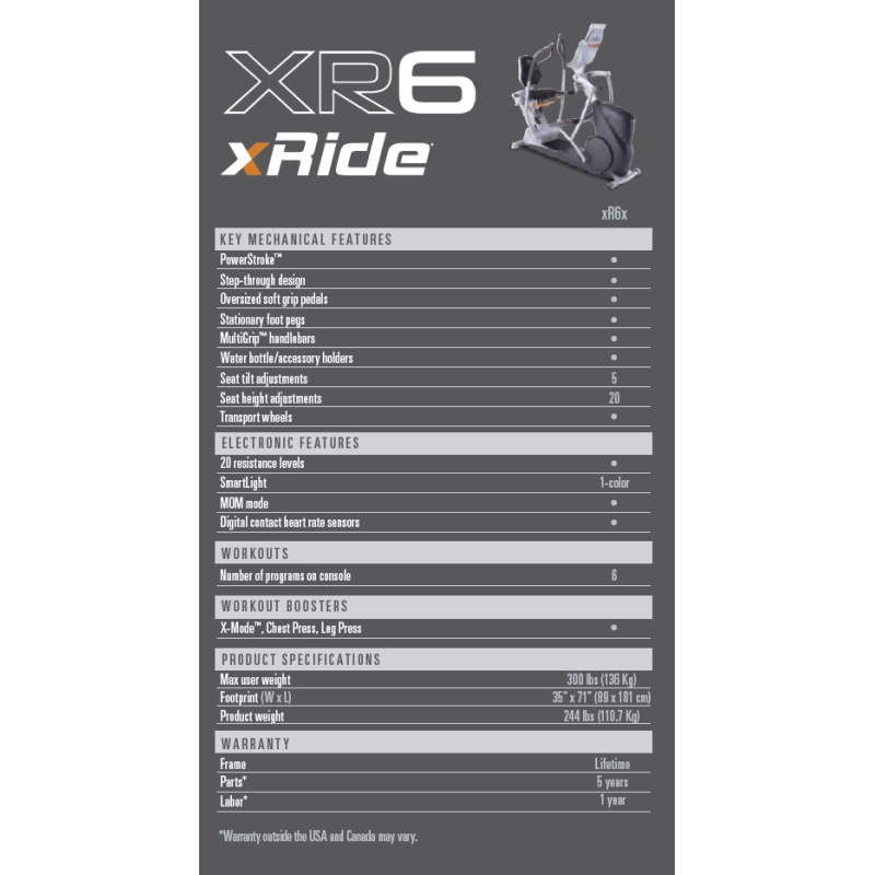 Octane Fitness xRide Recumbent Elliptical xR6 Octane Fitness xRide Recumbent Elliptical xR6