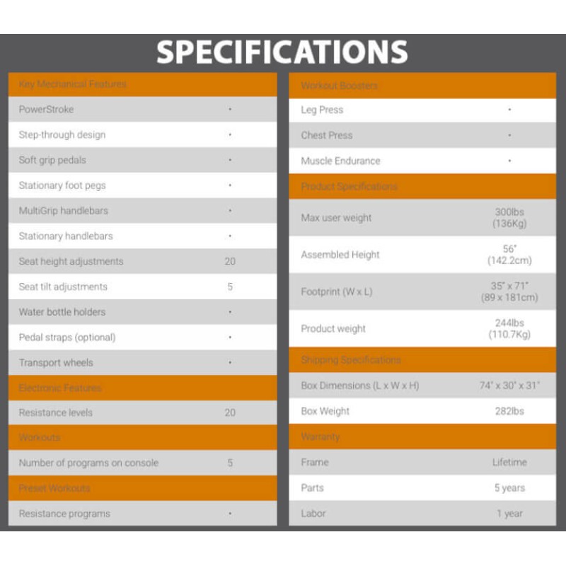 Octane Fitness xRide Recumbent Elliptical xR6c