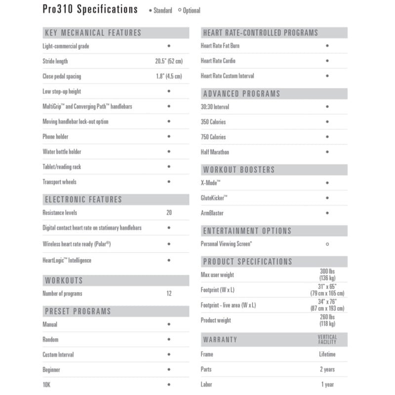 Octane Fitness Elliptical Pro310