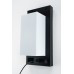 Single Wall Lamp with Acrylic Shade – Matte Black Finish