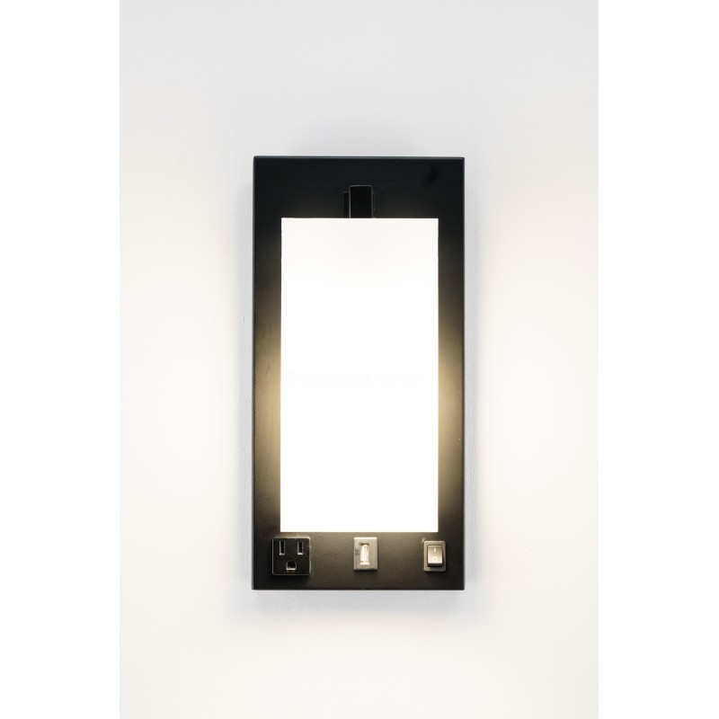 Single Wall Lamp Acrylic Shade Matte Black