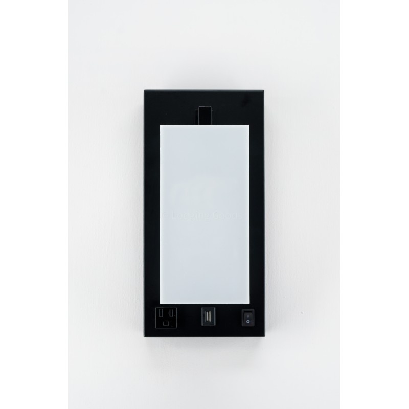 Single Wall Lamp Acrylic Shade Matte Black