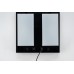Double Wall Lamp with Acrylic Shade Matte Black – Modern Hotel Wall Light Fixture (12" H x 12" W x 4.5" D)