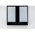 Double Wall Lamp with Acrylic Shade Matte Black – Modern Hotel Wall Light Fixture (12" H x 12" W x 4.5" D)