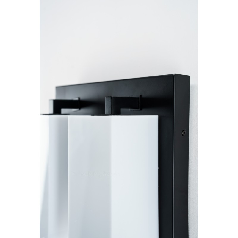 Double Wall Lamp Acrylic Shade Matte Black
