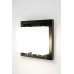 Double Wall Lamp with Acrylic Shade Matte Black – Modern Hotel Wall Light Fixture (12" H x 12" W x 4.5" D)