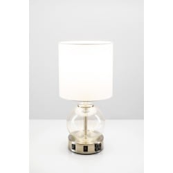 Compact Glass Globe Desk Lamp