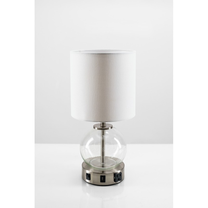Compact Glass Globe Desk Lamp