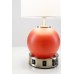 Compact Red Globe Desk Lamp – 16" Modern Accent Table Lamp