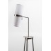 Tripod Floor Lamp with White Linen Shade – Brushed Nickel, E26 Sockets & Convenience Outlets