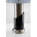 Modern Black and Brushed Nickel Table Lamp – 23.75" High with USB & Outlet | LOGMBBNTL-568