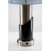 Modern Black and Brushed Nickel Table Lamp – 23.75" High with USB & Outlet | LOGMBBNTL-568