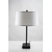 Matte Black Slanted Table Lamp with Double Features – USB & Outlets
