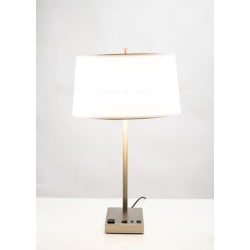 Brushed Nickel Slanted Table Lamp Single Features