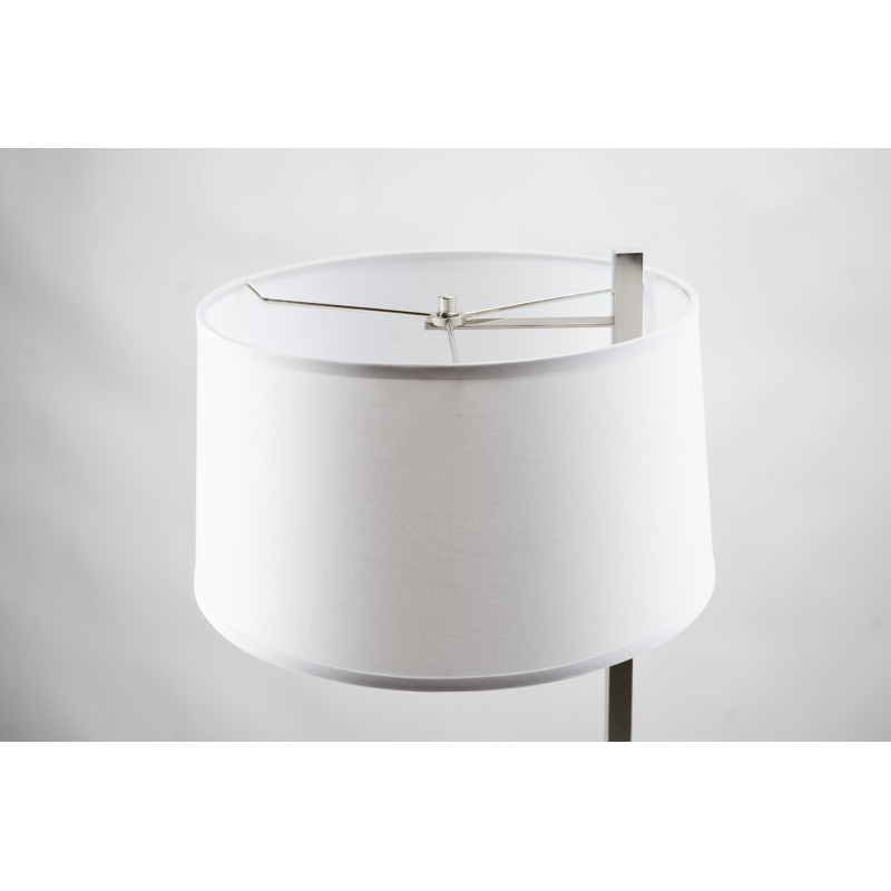 Brushed Nickel Slanted Table Lamp Single Features