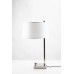 Brushed Nickel Slanted Table Lamp with USB & USB-C – Single E26 Socket