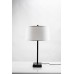 Matte Black Slanted Table Lamp with Single E26 Socket – 26" High