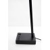 Matte Black Slanted Table Lamp with Single E26 Socket – 26" High