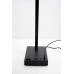 Matte Black Slanted Table Lamp with Single E26 Socket – 26" High