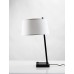 Matte Black Slanted Table Lamp with Single E26 Socket – 26" High