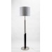 Modern Black and Brushed Nickel Floor Lamp – 60" High with Double E26 Sockets | LOGMBBNFL-4578