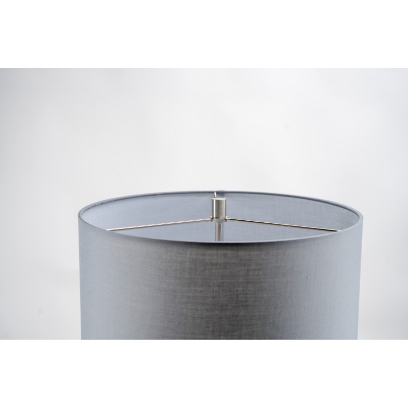 Modern Black and Brushed Nickel Floor Lamp