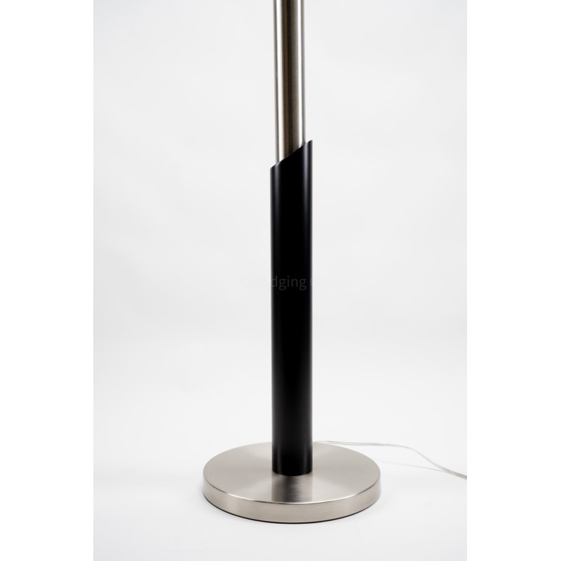 Modern Black and Brushed Nickel Floor Lamp