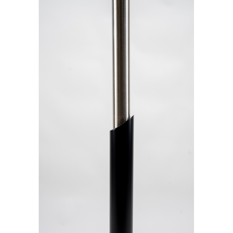 Modern Black and Brushed Nickel Floor Lamp
