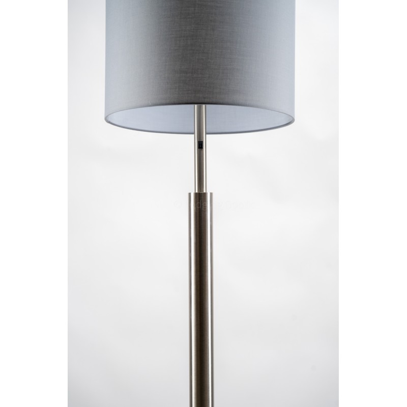 Modern Black and Brushed Nickel Floor Lamp