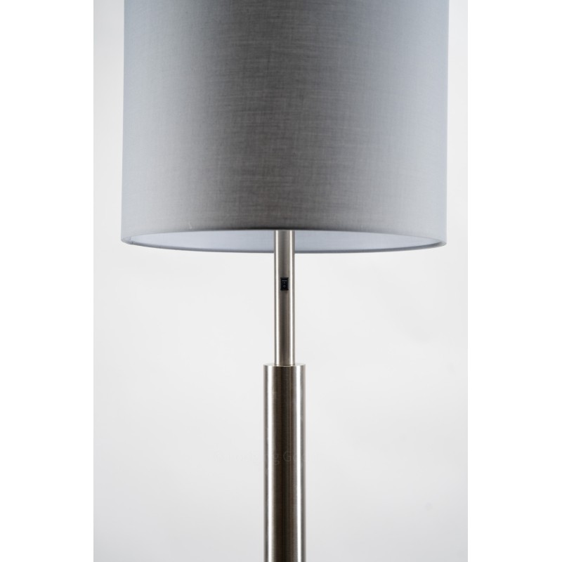 Modern Black and Brushed Nickel Floor Lamp