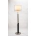 Modern Black and Brushed Nickel Floor Lamp – 60" High with Double E26 Sockets | LOGMBBNFL-4578