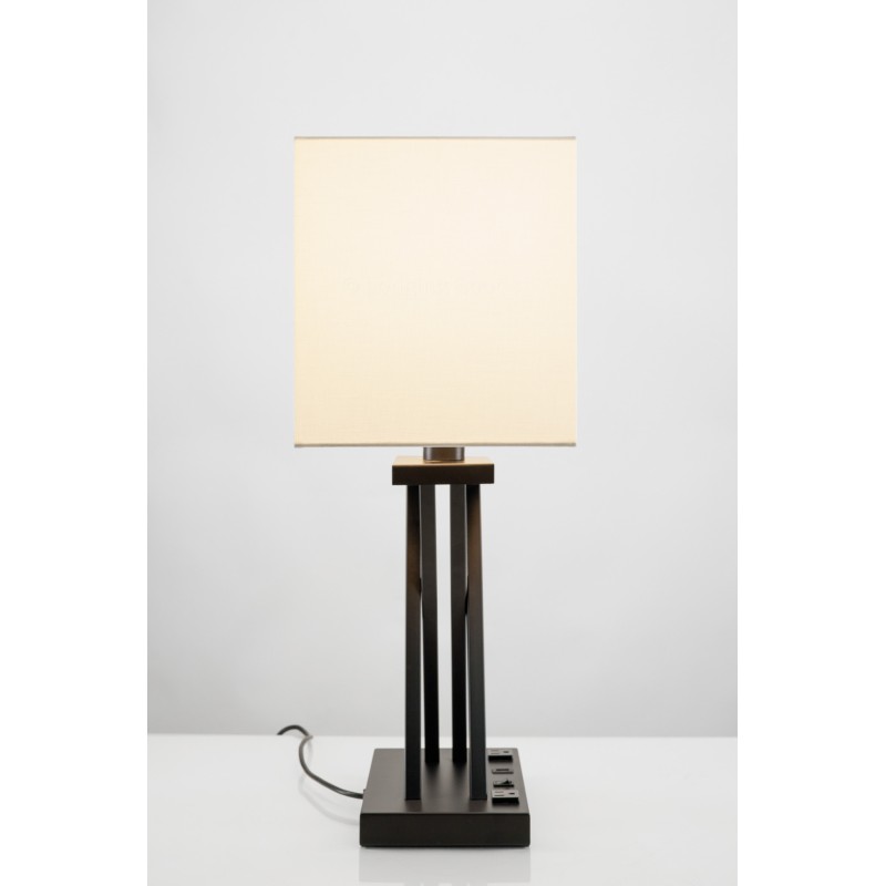 X Shaped Matte Black Table Lamp